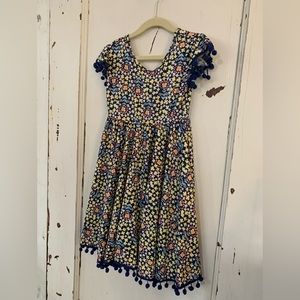 EUC DotDotSmile Size 5/6 Blue Floral Dress